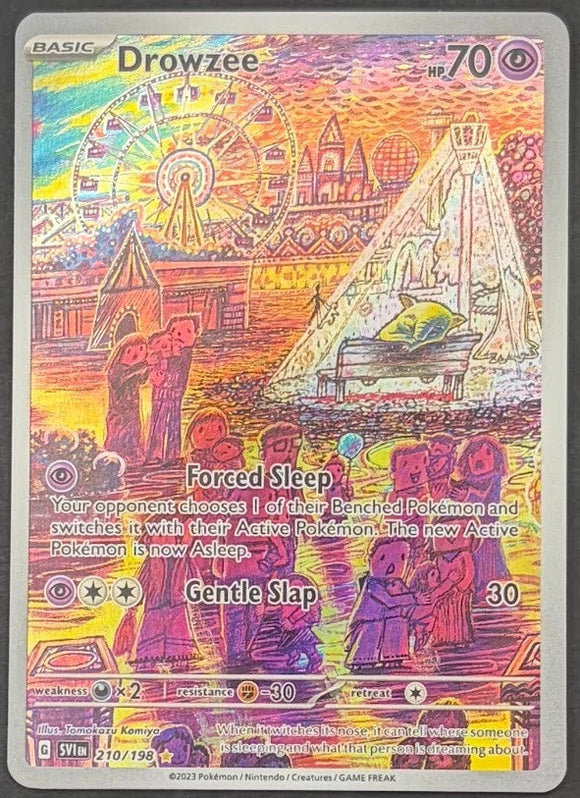 Drowzee - Pokemon Scarlet & Violet FULL ART Illustration Secret Rare #210/198