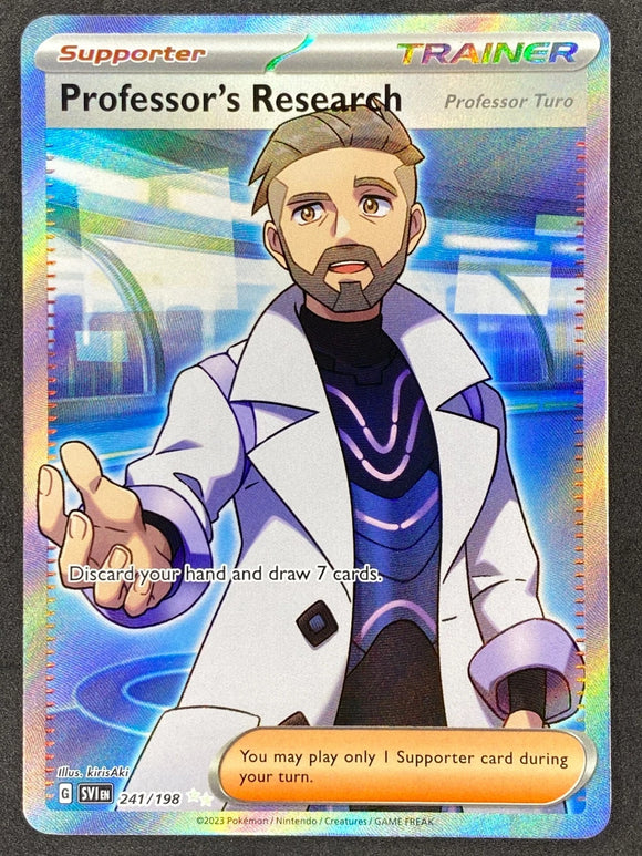 Professor's Research - Pokemon Scarlet & Violet FULL ART Holo Ultra Rare #241/198