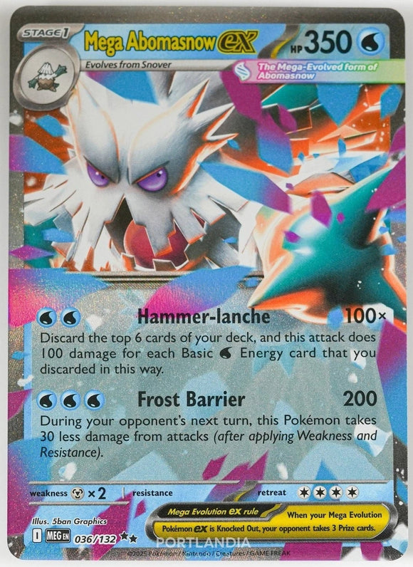 Mega Abomasnow EX - Pokemon Mega Evolution Holo Foil Double Rare #036/132