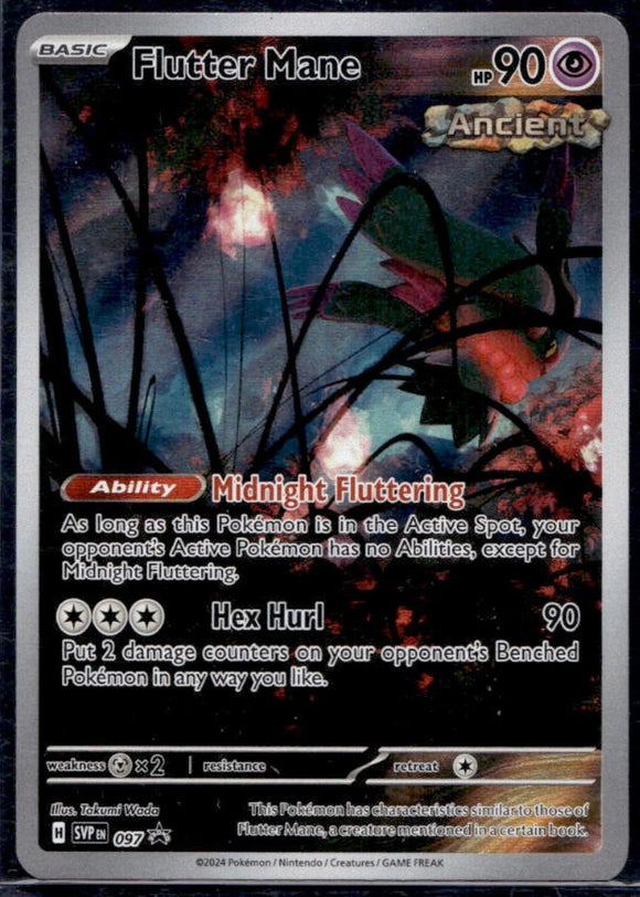 Flutter Mane - Pokemon Temporal Forces Black Star Promo FULL ART Holo #SVP 097