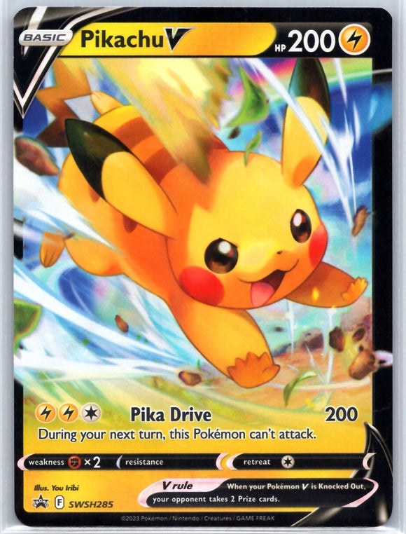Pikachu V - Pokemon Black Star Promo Holo Foil Ultra Rare #SWSH285