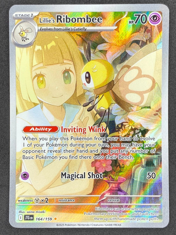Lillie's Ribombee - Pokemon Journey Together FULL ART Holo Illustration Rare #164/159