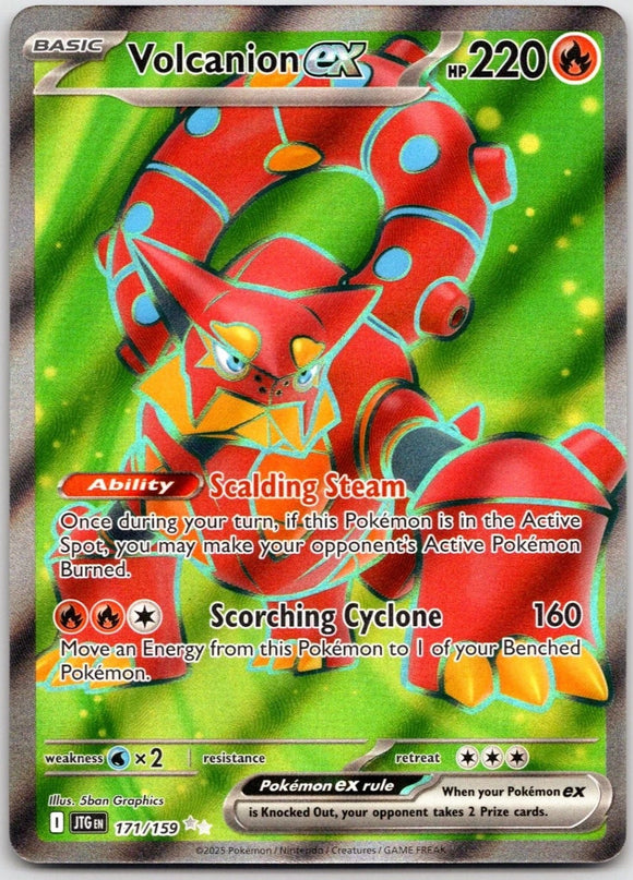 Volcanion EX - Pokemon Journey Together FULL ART Holo Foil Ultra Rare #171/159