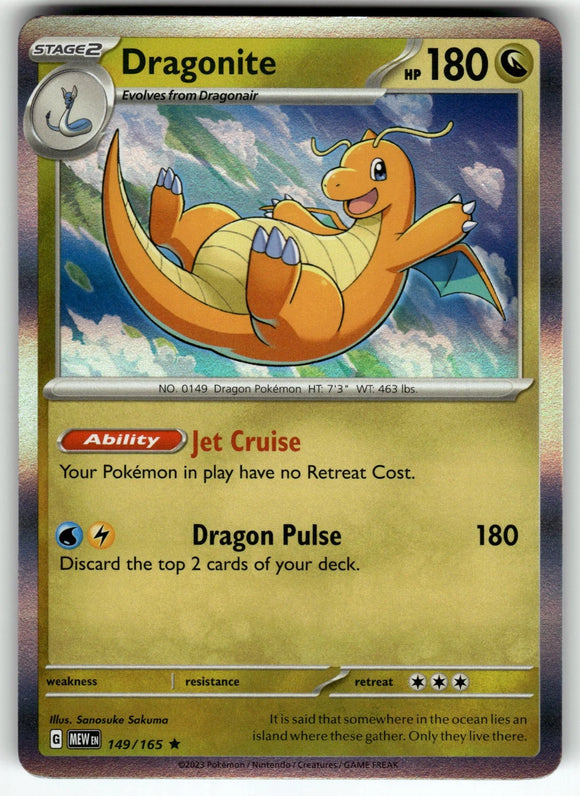 Dragonite - Pokemon Scarlet & Violet 151 English Holo Foil Rare #149/165