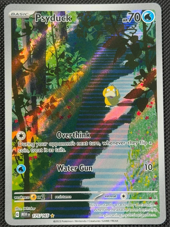 Psyduck - Pokemon 151 English FULL ART Holo Foil Illustration Rare #175/165