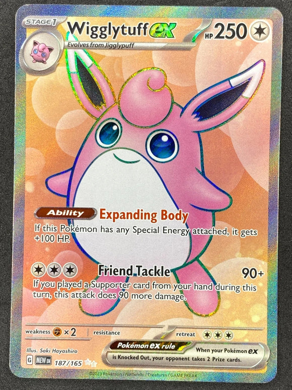 Wigglytuff EX - Pokemon 151 English FULL ART Holo Foil Ultra Rare #187/165