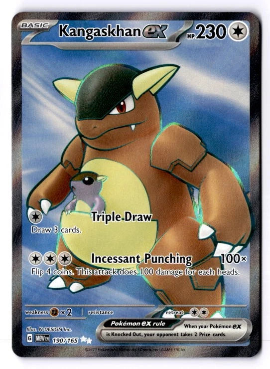 Kangaskhan EX - Pokemon Scarlet & Violet 151 FULL ART Holo Ultra Rare #190/165