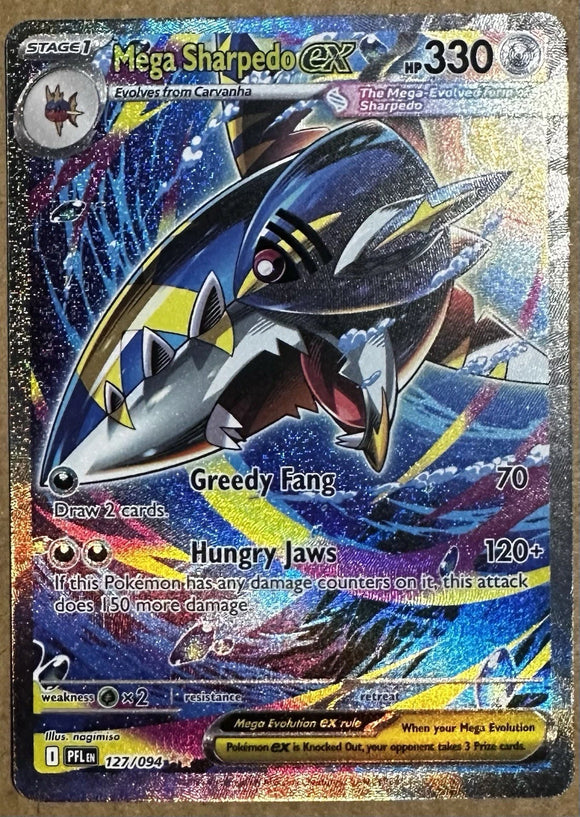 Mega Sharpedo EX - Pokemon Phantasmal Flames FA Special Illustration Rare #127/094