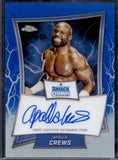 Apollo Crews #/150 - 2025 Topps Chrome WWE Blue Brand Auto REFRACTOR #BBA-APO