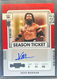 Veer Mahaan  - 2022 Panini Chronicles WWE Contenders Rookie Season Ticket Auto #RS-VMH