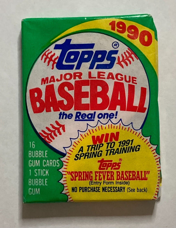 1990 Topps MLB Baseball cards - Retail Wax Pack
