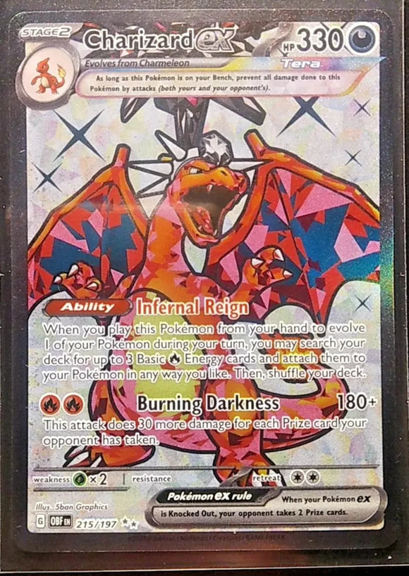 Charizard EX - Pokemon Obsidian Flames FULL ART Holo Foil Ultra Rare #215/197