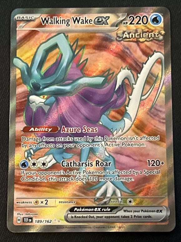 Walking Wake EX - Pokemon Temporal Forces FULL ART Holo Foil Ultra Rare #189/162