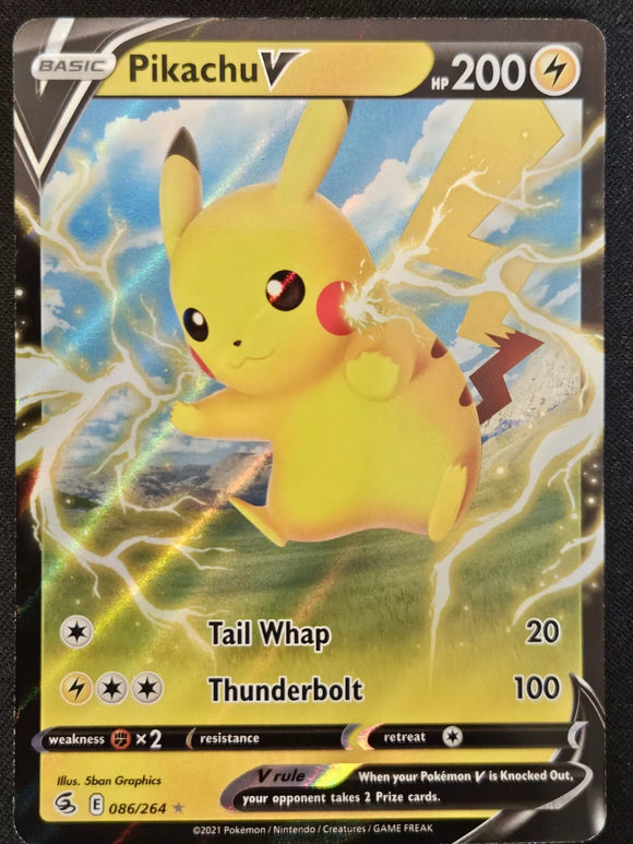 Pikachu V - Pokemon Fusion Strike Holo Foil Ultra Rare #086/264