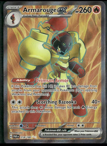 Armarouge EX - Pokemon Paradox Rift FULL ART Holo Foil Ultra Rare #218/182