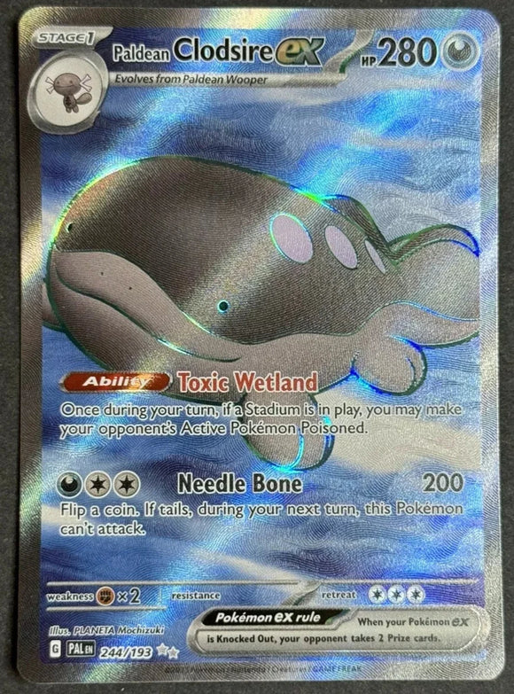 Paldean Clodsire EX - Pokemon Paldea Evolved FULL ART Holo Foil Ultra Rare #244/193