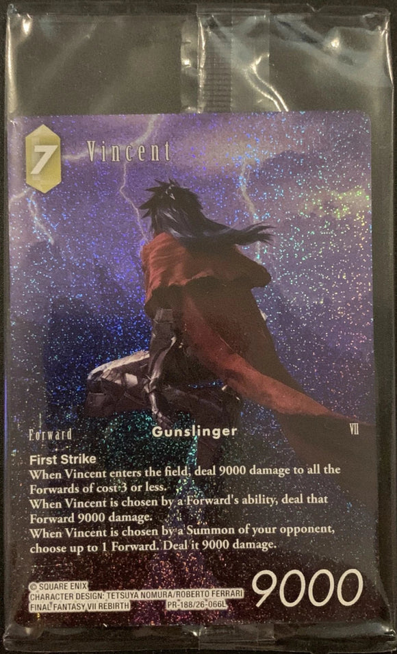 Vincent PR-188/26-066L - Final Fantasy Opus XXVI Gunslinger of the Abyss SEALED PROMO
