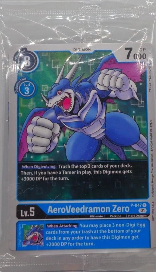 AeroVeedramon Zero P-047 P - Digimon BT08 New Awakening SEALED Box Topper Promo