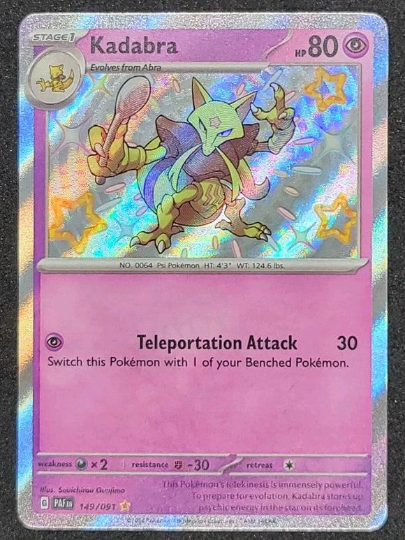 Kadabra - Pokemon Paldean Fates Holo Foil Baby Shiny Rare #149/091
