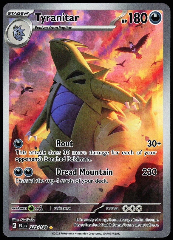 Tyranitar - Pokemon Paldea Evolved FULL ART Holo Illustration Rare #222/193