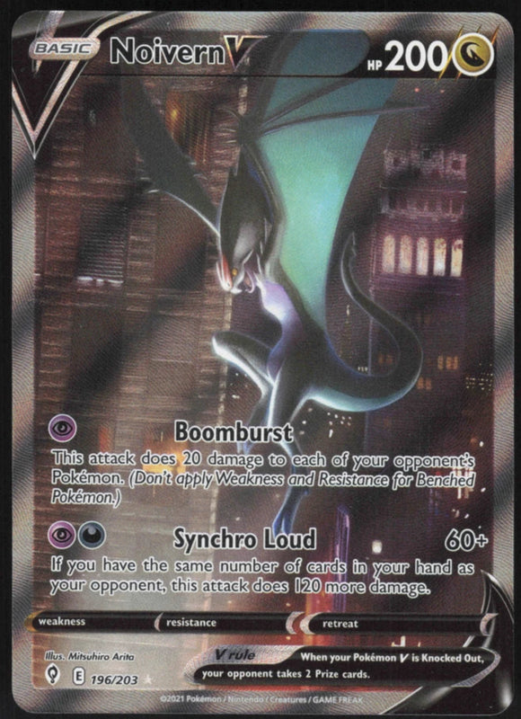Noivern V - Pokemon Evolving Skies FULL ALT ART Holo Foil Ultra Rare #196/203