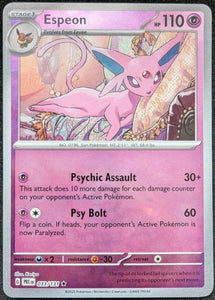 Espeon - Pokemon Prismatic Evolutions POKE BALL Reverse Holo Foil Rare #033/131