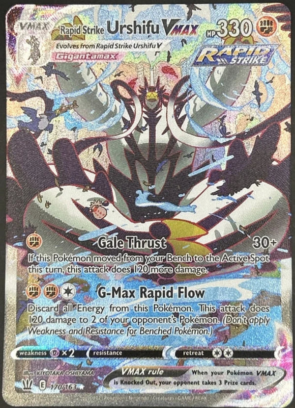 Rapid Strike Urshifu VMAX - Pokemon Battle Styles FULL ALT ART Secret Rare #170/163