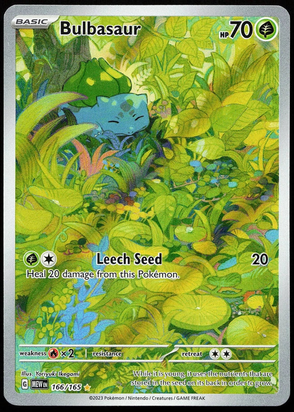 Bulbasaur - Pokemon Scarlet & Violet 151 English FULL ART Illustration Rare #166/165