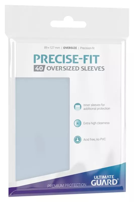 Ultimate Guard Precise-Fit Oversized Card Sleeves - Clear (40ct)