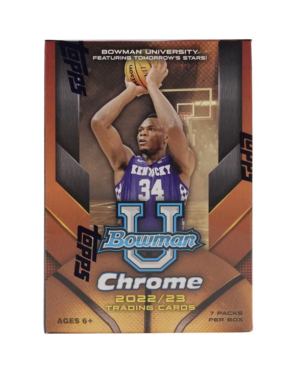 2022-23 Topps Bowman University Chrome Basketball cards - Blaster Box