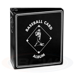 BCW 3" Album Binder, 3-ring, Black, Baseball