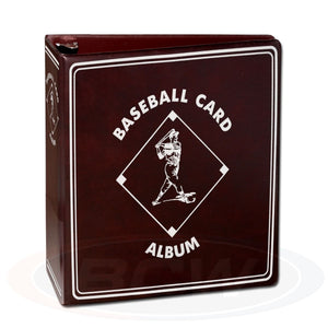 BCW 3" Album Binder, 3-ring, Burgundy Baseball