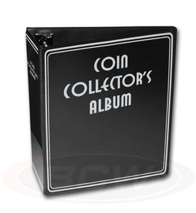 BCW 3" Album Binder, 3-ring, Black, Coin Collectors