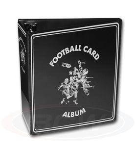 BCW 3" Album Binder, 3-ring, Black, Football