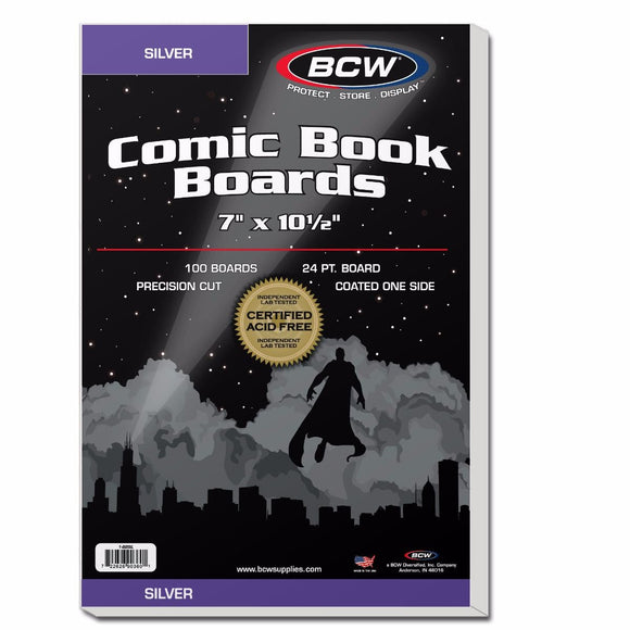BCW Silver/Regular Comic Backing Boards (100ct)