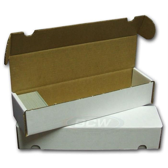 25 BCW 400-Count Cardboard Storage Boxes – For Baseball Trading Cards, Standard Size, White