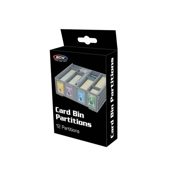 BCW Collectible Card Bin Plastic Storage Box Partitions