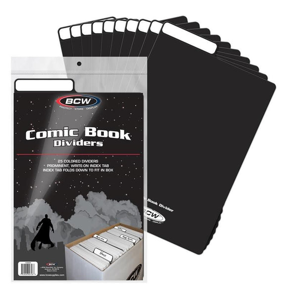 BCW Comic Book Box Dividers - Black (25ct)
