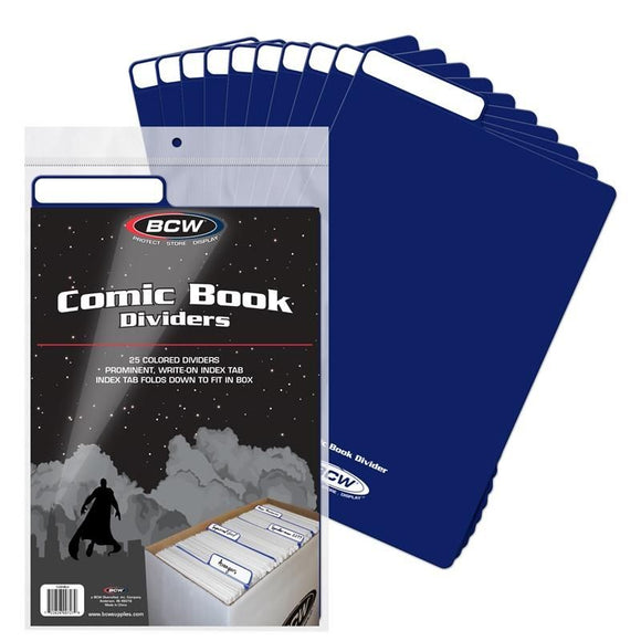 BCW Comic Book Box Dividers - Blue (25ct)