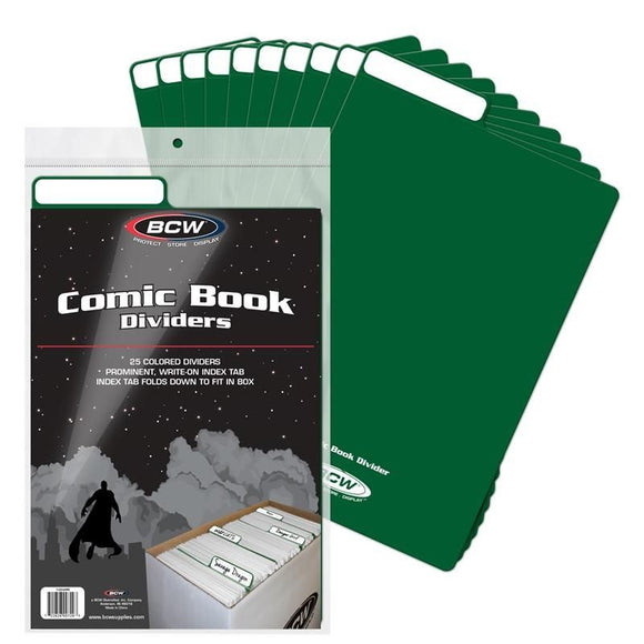 BCW Comic Book Box Dividers - Green (25ct)
