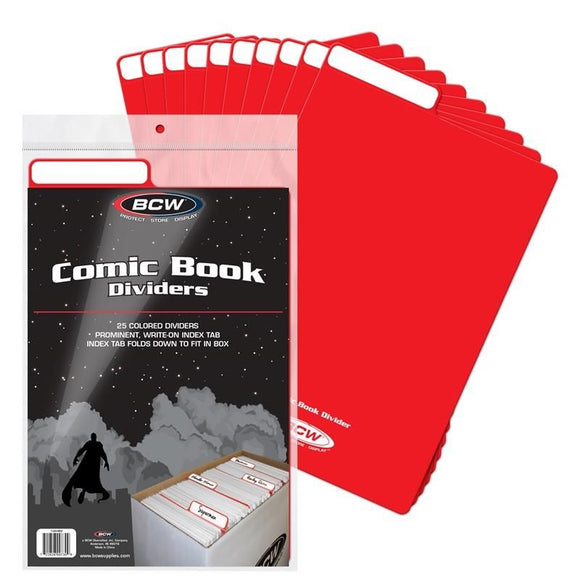 BCW Comic Book Box Dividers - Red (25ct)
