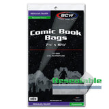 BCW Resealable Silver/Regular Comic Bags (100ct)