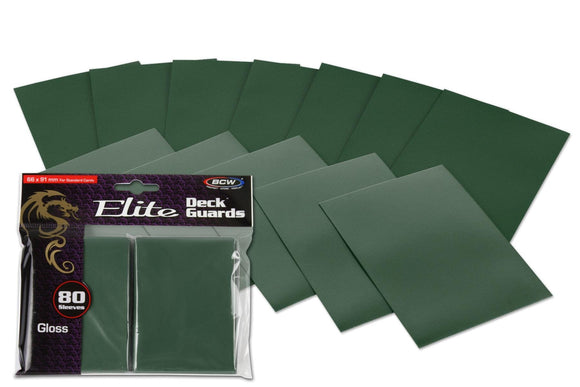 BCW Elite Deck Guards - Gloss Green (80ct)