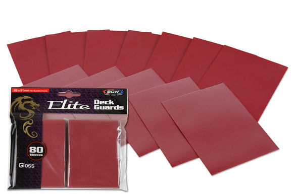 BCW Elite Deck Guards - Gloss Red (80ct)