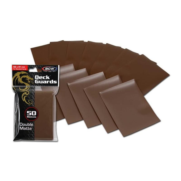 BCW Deck Guards - Double Matte Brown (50ct)