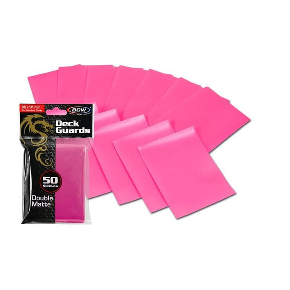 BCW Deck Guards - Double Matte Pink (50ct)