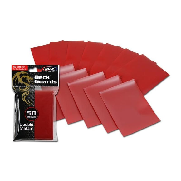 BCW Deck Guards - Double Matte Red (50ct)