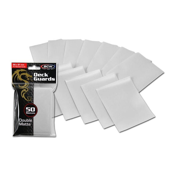 BCW Deck Guards - Double Matte White (50ct)