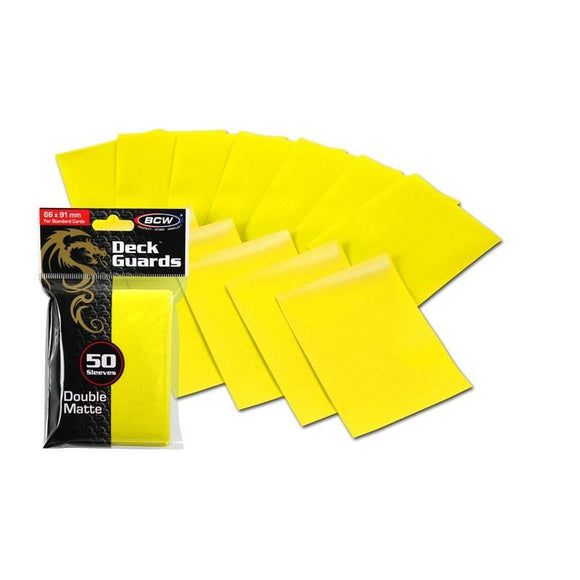 BCW Deck Guards - Double Matte Yellow (50ct)