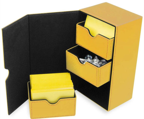 BCW Deck Vault LX 200 - CCG Card Storage Case - Yellow